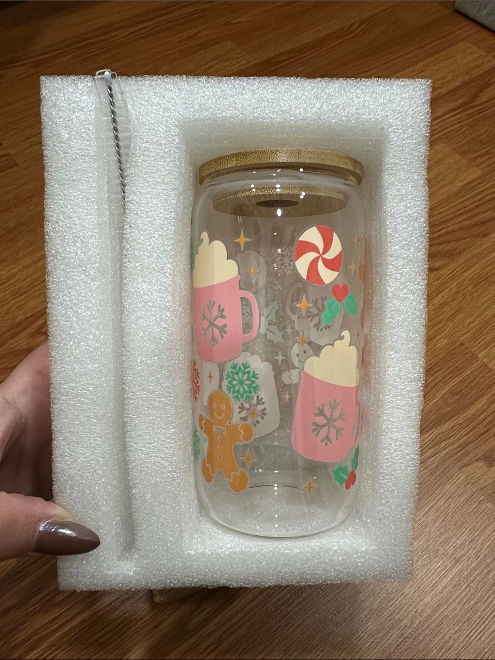 Christmas glass tumbler set